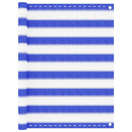 Vidaxl Balkon Bildschirm 90x400 cm HDPE Blau und Weiß