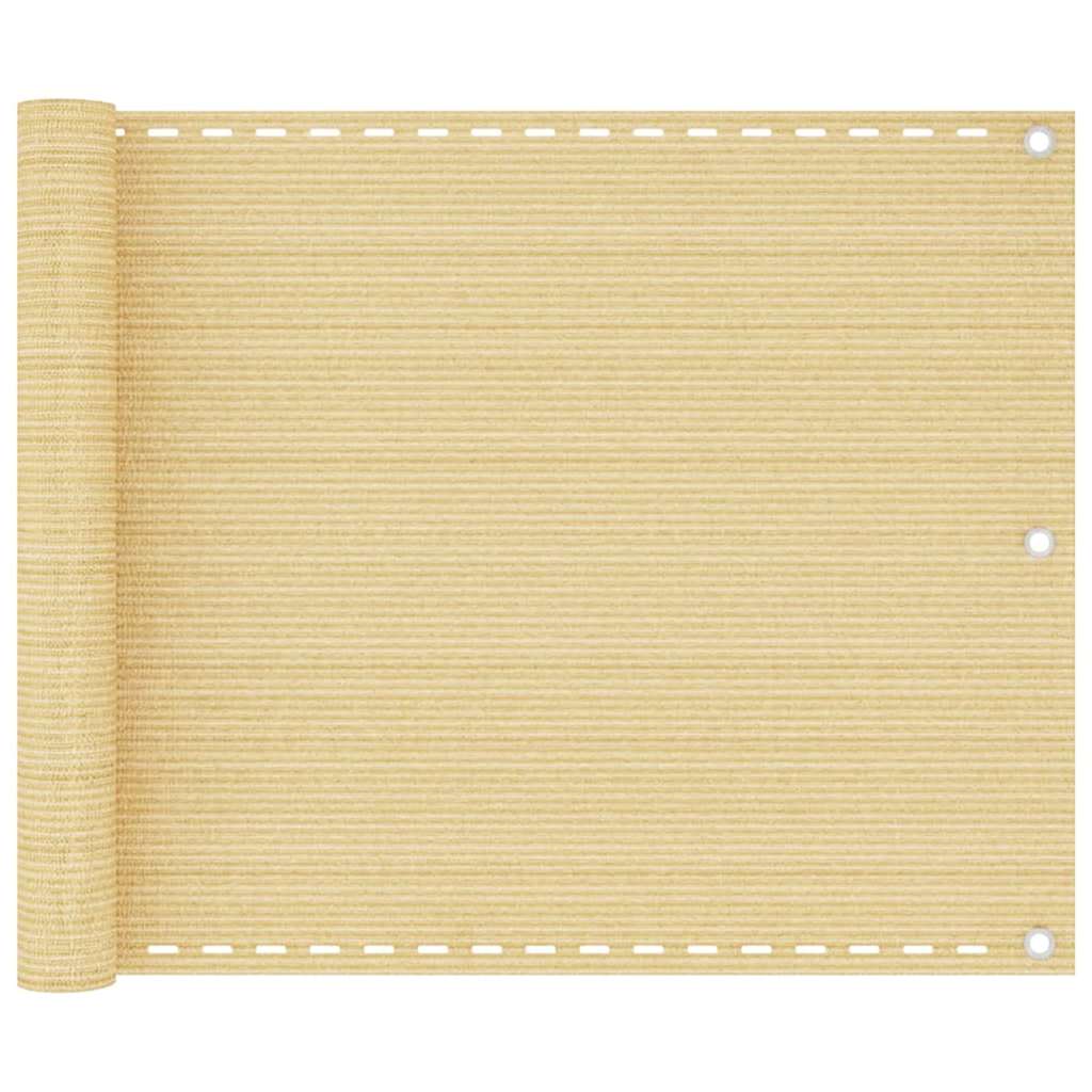Vidaxl balkonscherm 75x400 cm hdpe beige