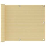 Vidaxl Balkon Bildschirm 75x500 cm HDPE Beige