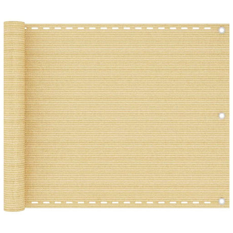 Vidaxl Balkon Bildschirm 75x500 cm HDPE Beige