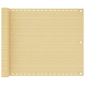 Vidaxl balkonscherm 75x600 cm hdpe beige