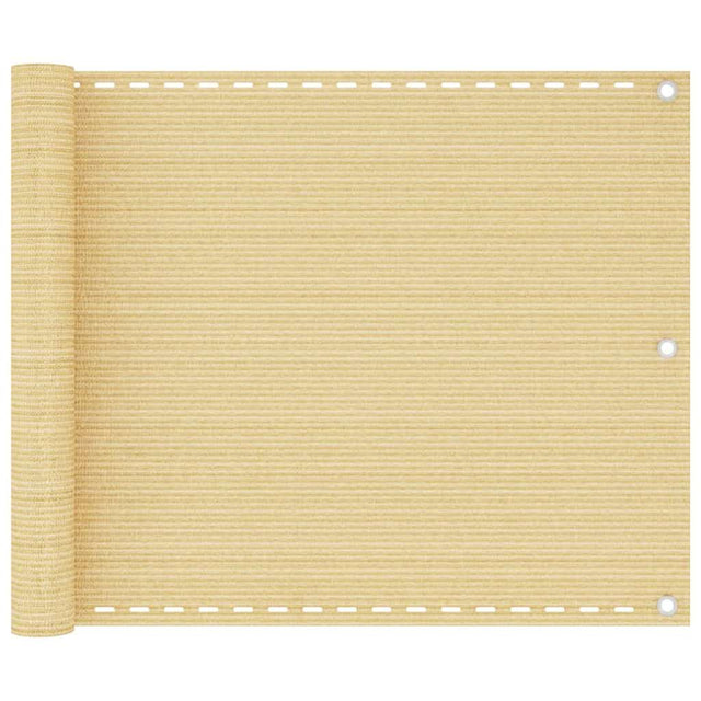 Vidaxl balkonscherm 75x600 cm hdpe beige