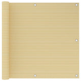Vidaxl Balkon Bildschirm 90x300 cm HDPE Beige