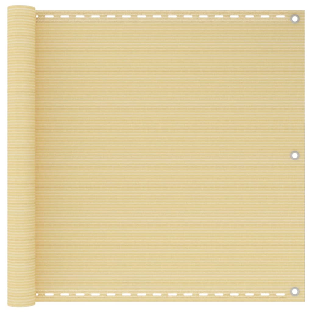 Vidaxl Balkon Bildschirm 90x600 cm HDPE Beige