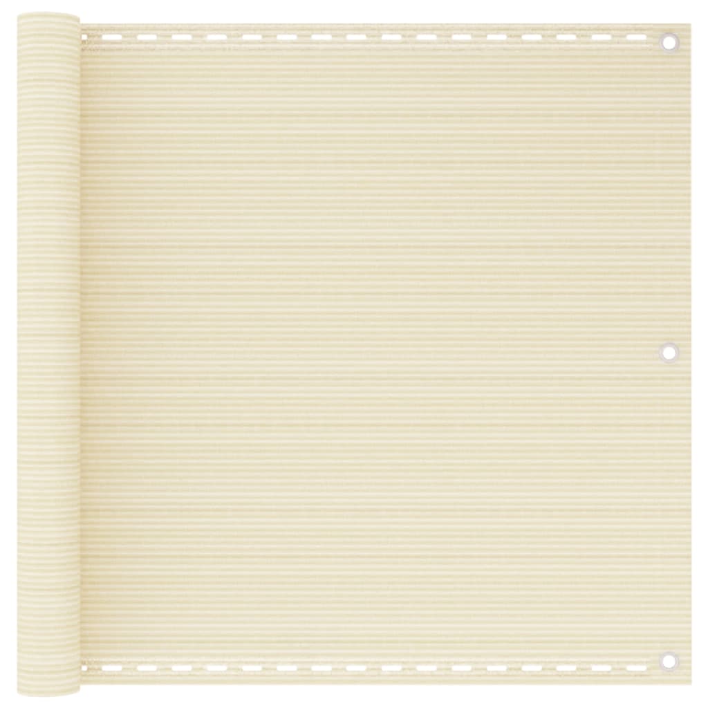 VIDAXL -Balkon -Bildschirm 90x300 cm HDPE -Creme -Colored