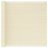 VIDAXL -Balkon -Bildschirm 90x300 cm HDPE -Creme -Colored