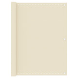 VIDAXL Balcony Screen 120x600 cm HDPE -Creme -Colored