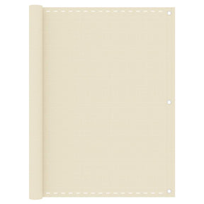 VIDAXL Balcony Screen 120x600 cm HDPE -Creme -Colored