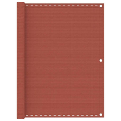 Vidaxl Balcony Screen 120x600 cm HDPE Terracotta -Colored