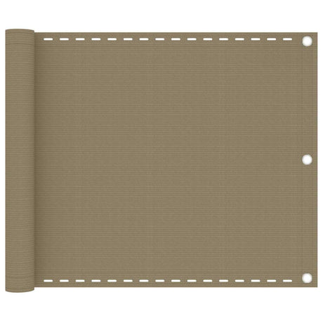 Vidaxl balkonscherm 75x600 cm hdpe taupe