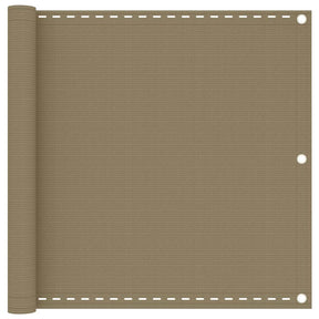 Vidaxl balkonscherm 90x300 cm hdpe taupe