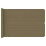 Vidaxl Balkon Bildschirm 90 x 500 cm HDPE Taupe