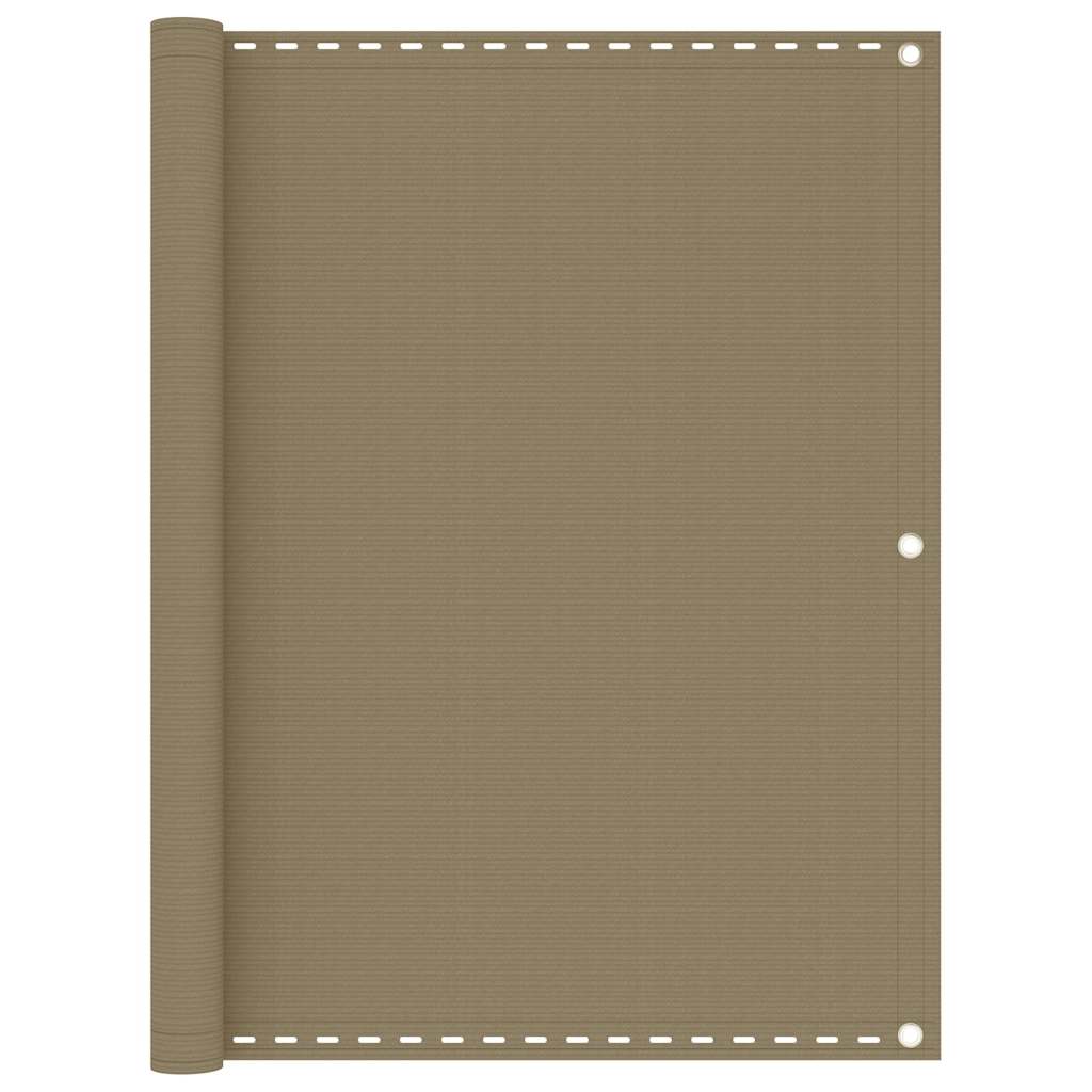 VidaXL Balkonschirm 120x500 cm HDPE Taupe