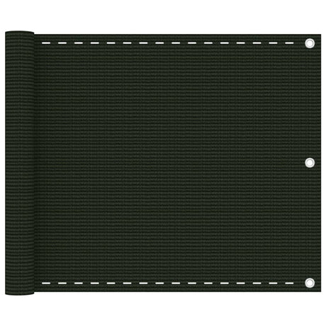 Vidaxl Balcony Bildschirm 75x600 cm HDPE Donkergroen