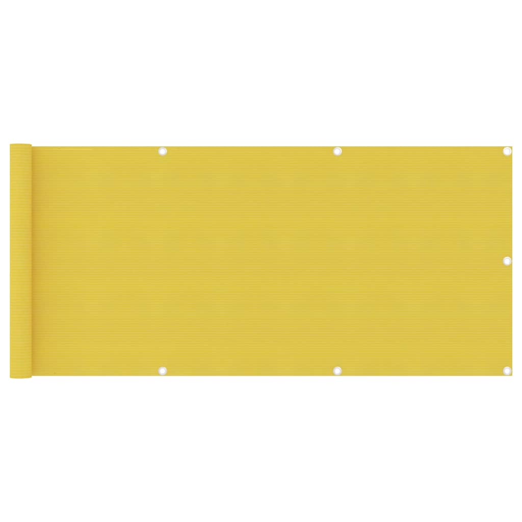 Vidaxl Balkon Bildschirm 75x500 cm HDPE Gelb