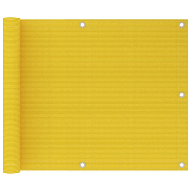 Vidaxl Balkon Bildschirm 75x600 cm HDPE Gelb