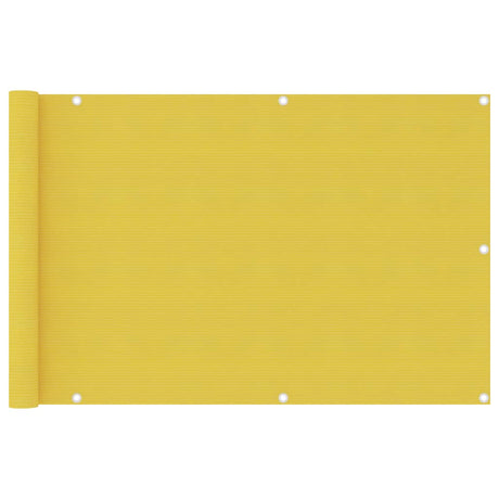 Vidaxl Balkon Bildschirm 90x400 cm HDPE Gelb