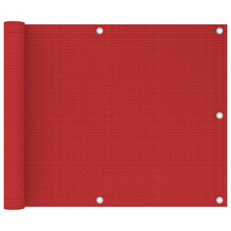 Vidaxl Balkon Bildschirm 75x300 cm HDPE -Rot