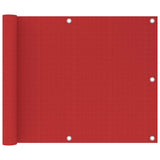 Vidaxl Balkon Bildschirm 75x600 cm HDPE -Rot