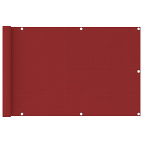 Vidaxl Balkon Bildschirm 90x400 cm HDPE -Rot