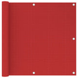 Vidaxl Balkon Bildschirm 90x500 cm HDPE -Rot