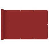 Vidaxl Balkon Bildschirm 120x600 cm HDPE -Rot