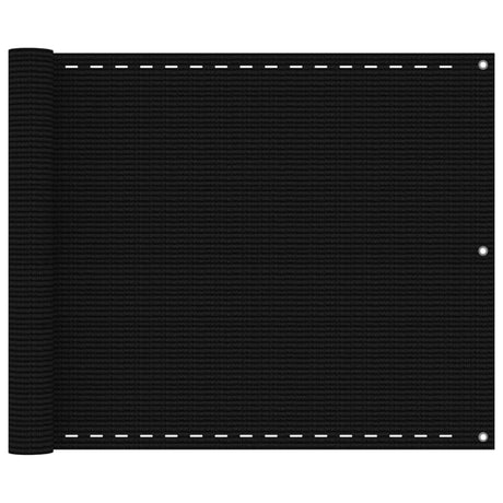 Vidaxl Balkon Bildschirm 75x400 cm HDPE Schwarz