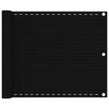 Vidaxl Balkon Bildschirm 75x600 cm HDPE Schwarz