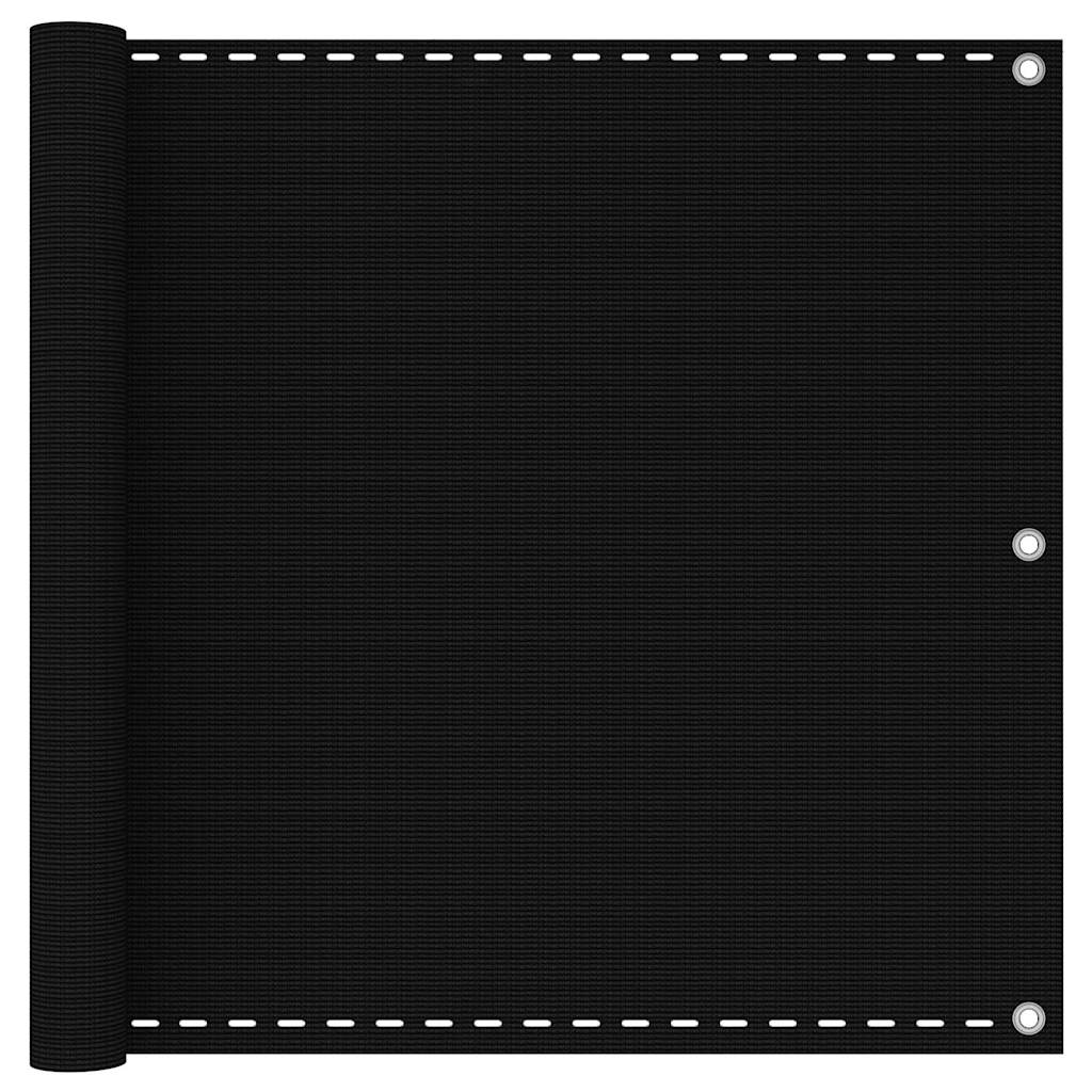 Vidaxl balkonscherm 90x600 cm hdpe zwart