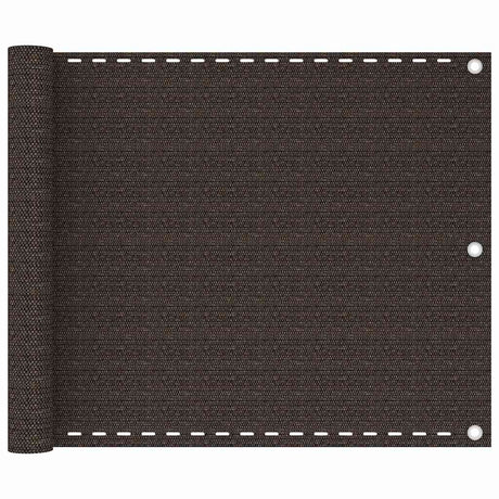 Vidaxl Balkon Bildschirm 75x400 cm HDPE -Braun