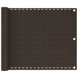 Vidaxl Balkon Bildschirm 75x400 cm HDPE -Braun