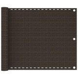 Vidaxl Balkon Bildschirm 75x500 cm HDPE -Braun
