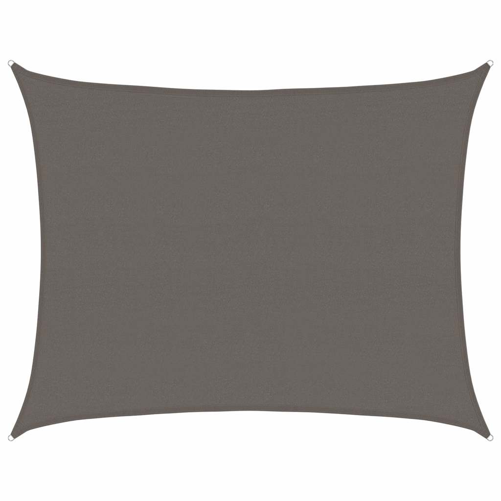 Vidaxl zonnezeil 160 g m² 6x8 m hdpe antracietkleurig