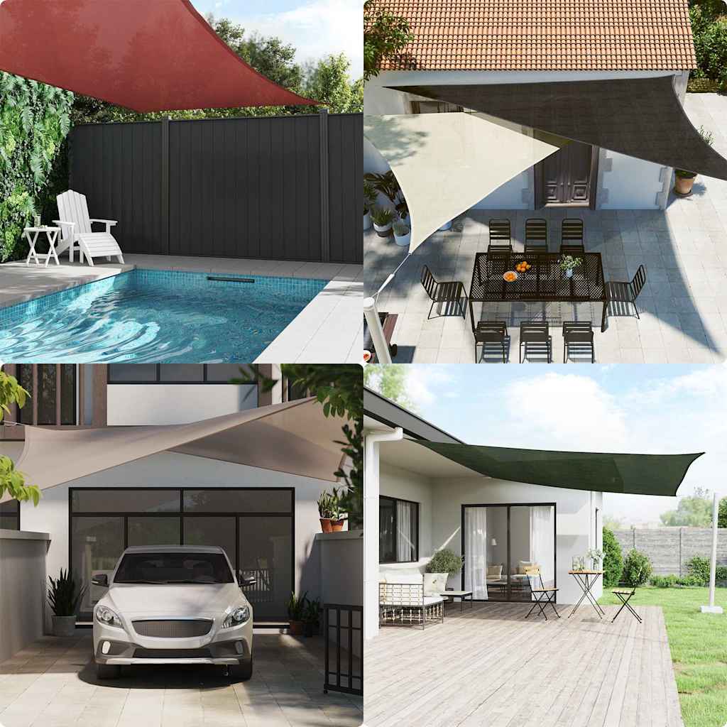 Vidaxl zonnezeil 160 g m² 3x4x5 m hdpe wit