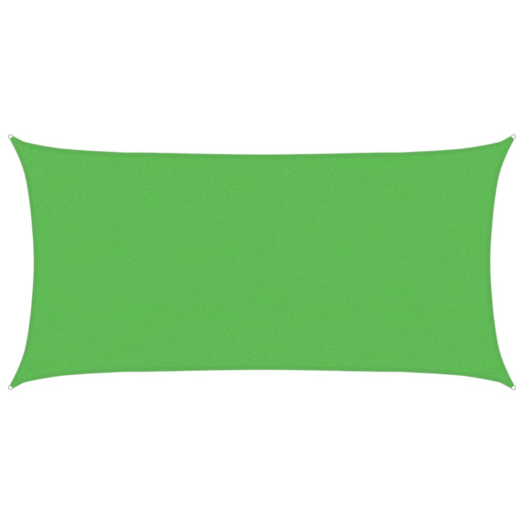 Vidaxl zonnezeil rechthoekig 160 g m² 2,5x5 m hdpe lichtgroen