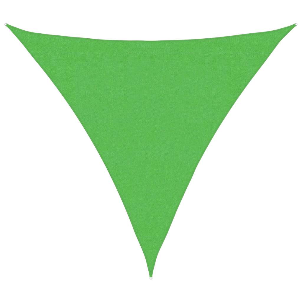 Vidaxl zonnezeil 160 g m² 3,6x3,6x3,6 m hdpe lichtgroen