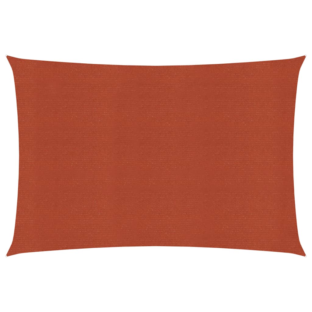 Vidaxl Zonnezeil 160 g m² 3x4 M HDPE Terracotta gefärbt