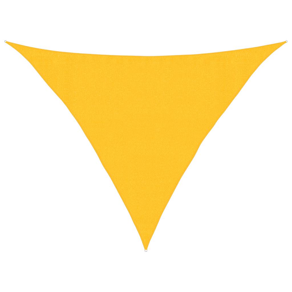 Vidaxl zonnezeil 160 g m² 3,5x3,5x4,9 m hdpe geel