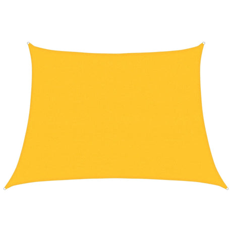 Vidaxl zonnezeil 160 g m² trapezium 4 5x3 m hdpe geel