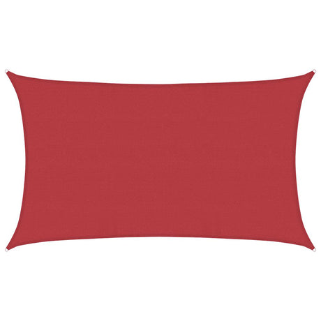 Vidaxl zonnezeil 160 g m² 5x8 m hdpe rood