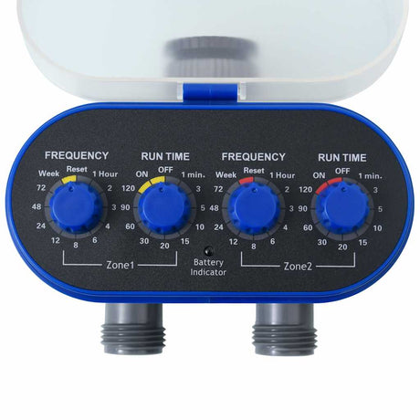 Vidaxl watertimer met dubbele uitgang en kogelkranen