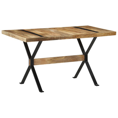 Vidaxl eettafel 140x70x76 cm ruw mangohout
