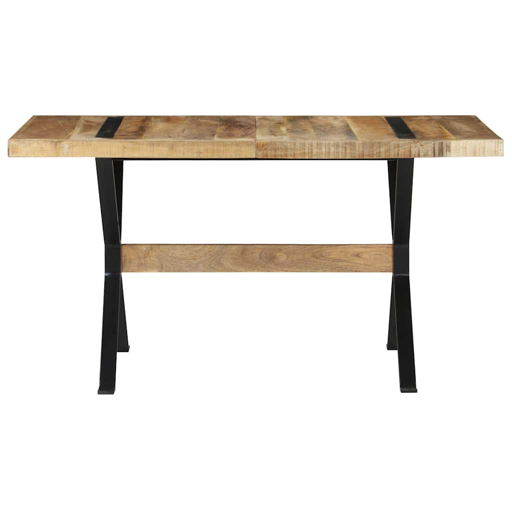Vidaxl eettafel 140x70x76 cm ruw mangohout