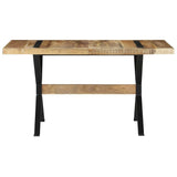 Vidaxl eettafel 140x70x76 cm ruw mangohout