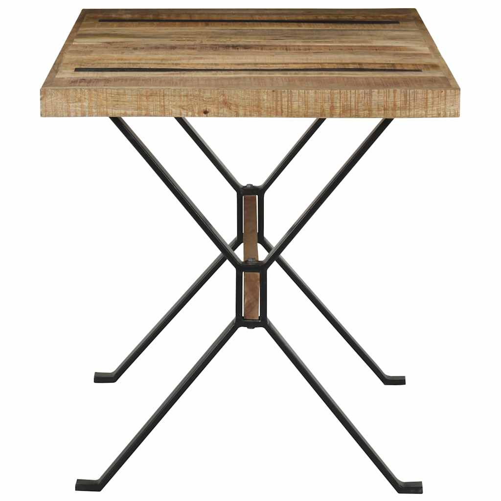 Vidaxl eettafel 140x70x76 cm ruw mangohout