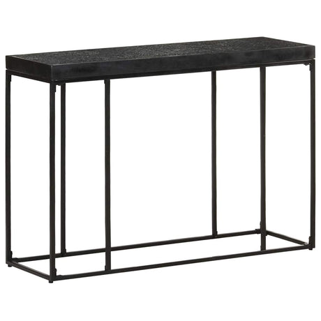 Vidaxl wandtafel 110x35x76 cm massief acaciahout en mangohout zwart