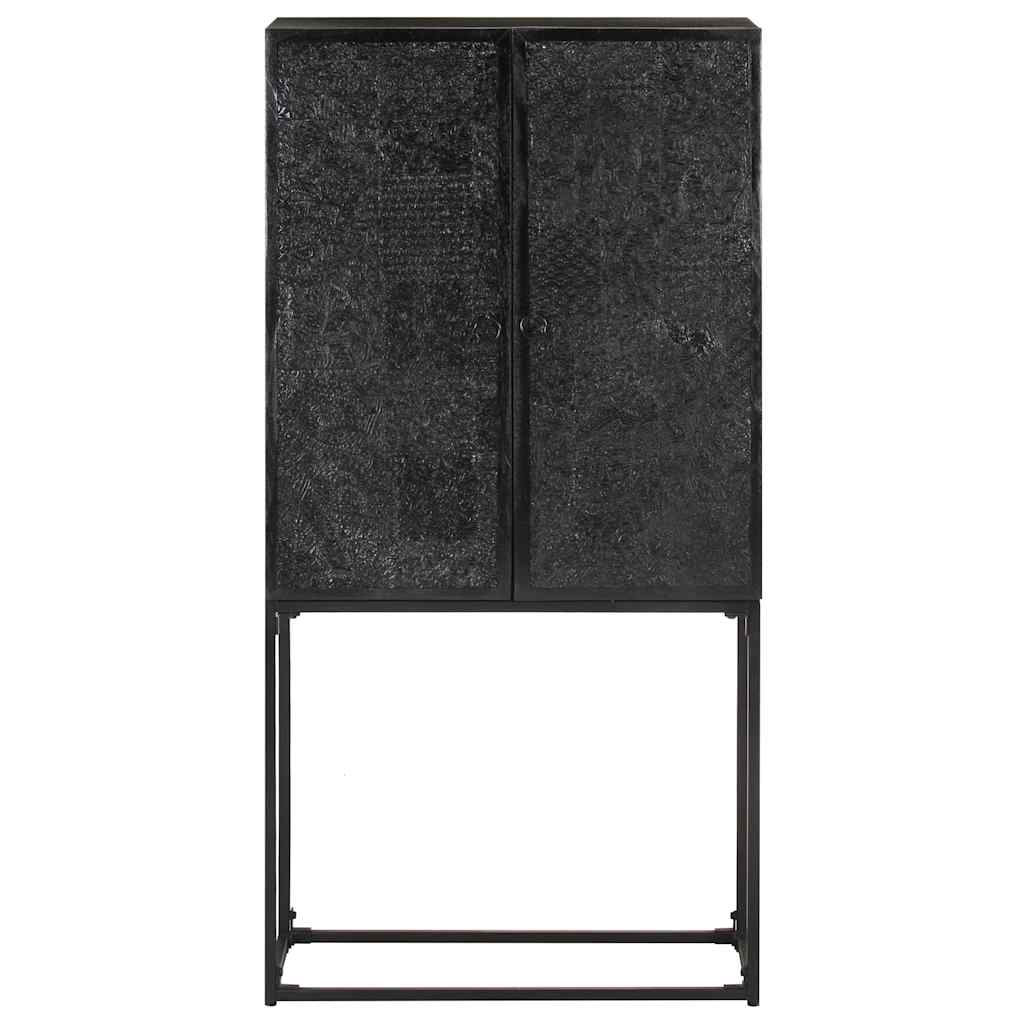 Vidaxl dressoir 60x30x120 cm massief acacia- en mangohout zwart