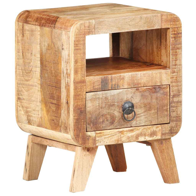 Vidaxl nachtkastje 30x30x41 cm ruw mangohout