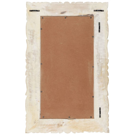 VidaXL Spiegel 80x50 cm massives Mangoholz weiß
