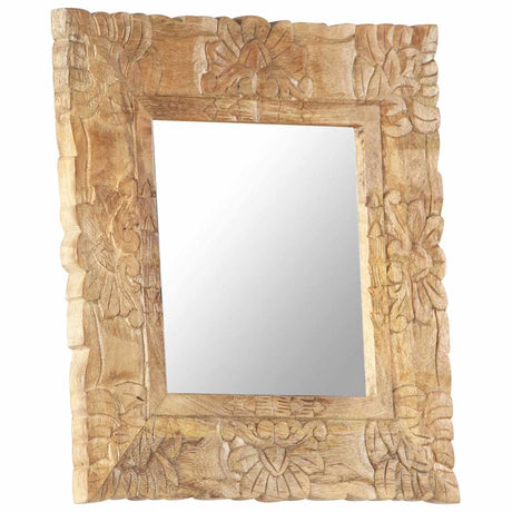Vidaxl Mirror 50x50 cm Festes Mangoholz